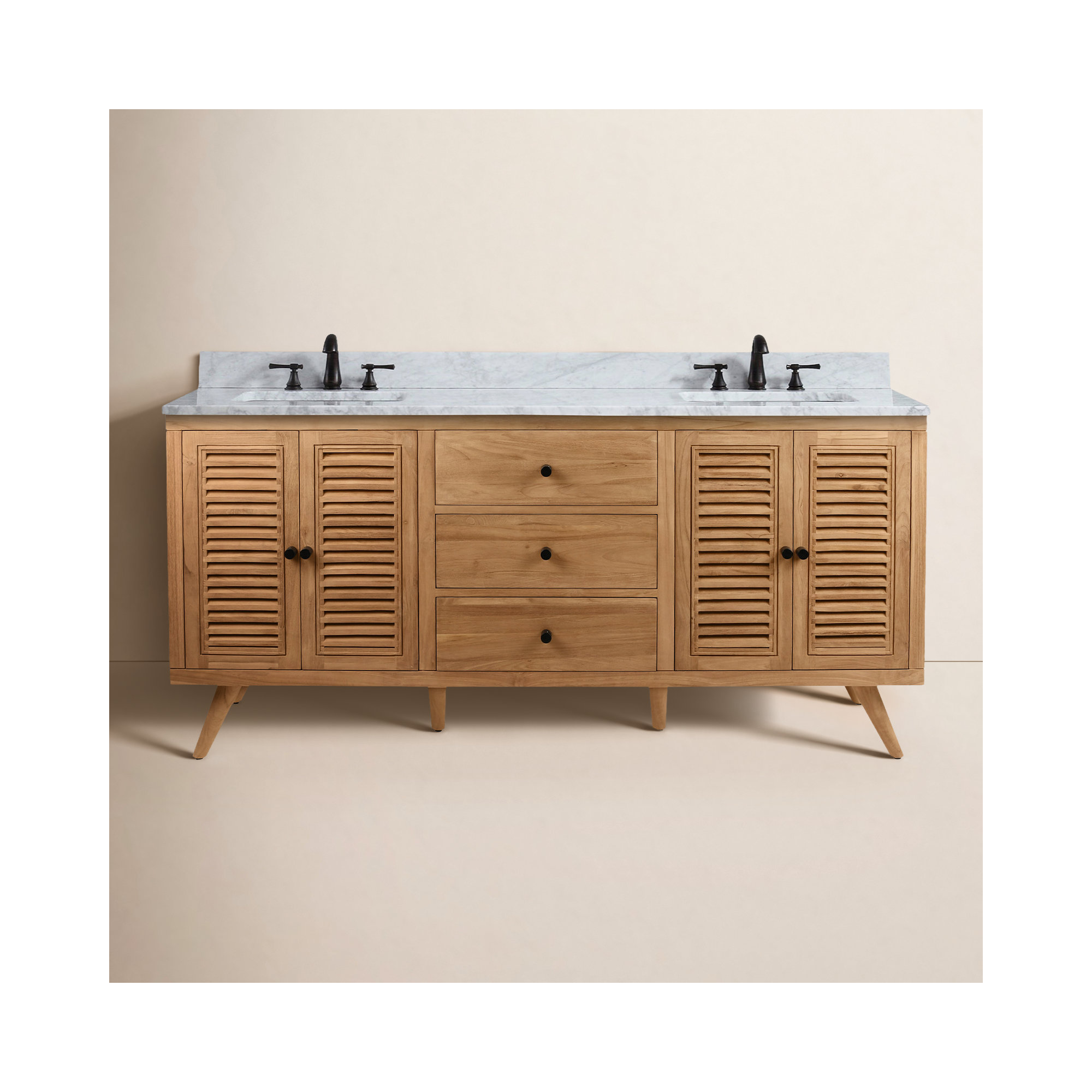 Harper 73" W x 22" D x 35" H Double Bathroom Vanity Set