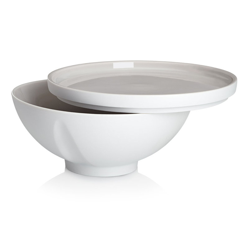 L'Econome By STARCK Porcelain Salad Bowl, Gray