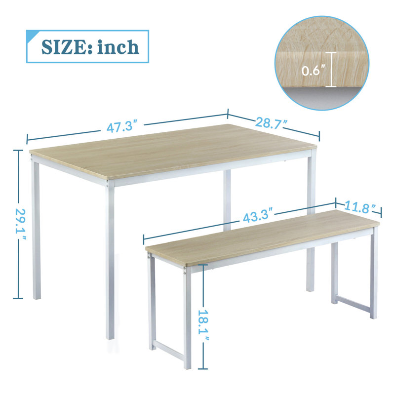 Ensemble repas pour 4 personnes Duquella, Beige, Beige / Blanc, Blanc