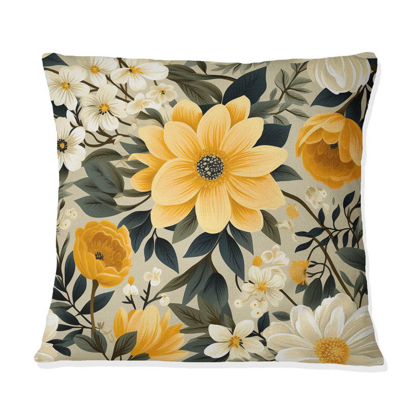 Coussin décoratif rétro en polyester, H 18 po x l 18 po