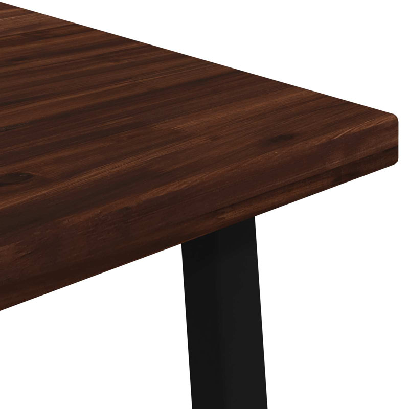 Acacia Dining Table, Dark Brown / Black