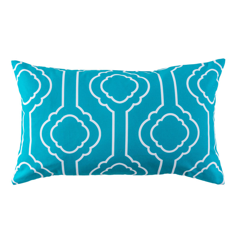 Coussin lombaire géométrique, Bleu vif