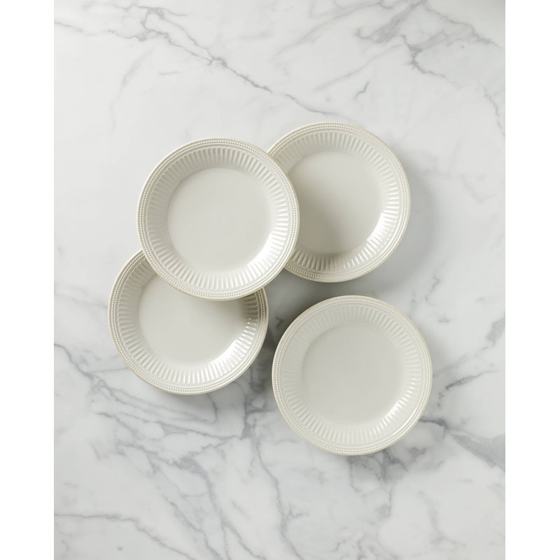 Assiettes plates French Perle Groove