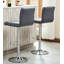 Tabouret de bar pivotant réglable en similicuir, ensemble de 2-1432253554