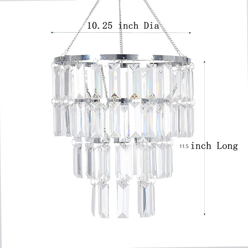Modern Chandelier Pendant Lamp Shade With Faux Crystal Design For Ceiling Fixtures
