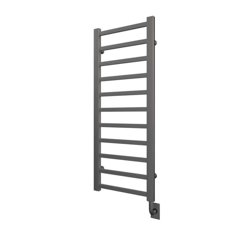 Chauffe-serviettes électrique mural 19,5 "x50,5" Milano, Nickel brossé, H 50,5 po x l 19,5 po x P 3 po
