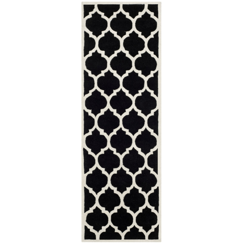 Carolene Hand Tufted Wool Geometric Rug, Runner 2'3" x 7'