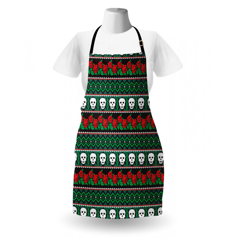 Skull Halloween Bib Apron