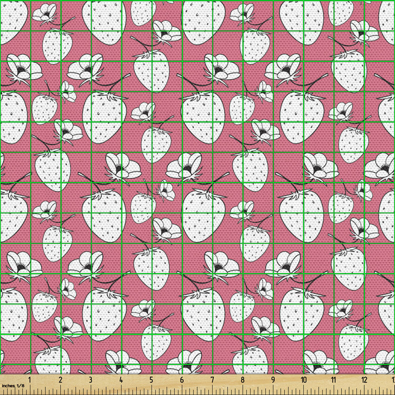 Chantil Sketch of Flowers Fresh Fruit Summer Multi-Purpose Fabric