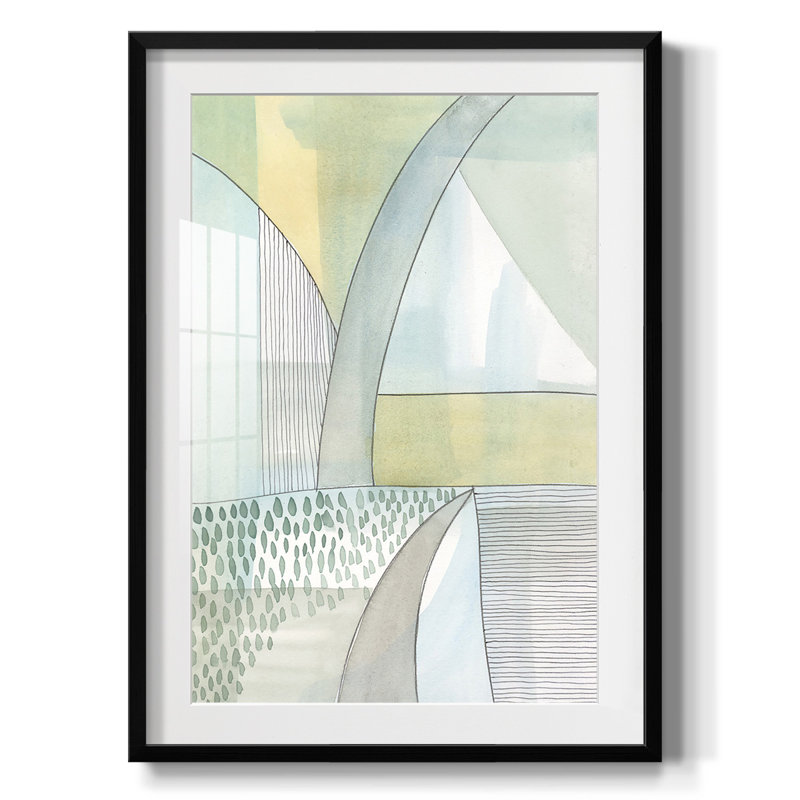 Mint Reflection II - impression encadrée, H 28,5 po x l 20,5 po, Noir