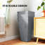 Ensemble de 3 grandes jardinières grises, finition en marbre plastique, décoration intérieure / extérieure