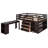 Low Study Loft Bed With Cabinet ,Shelves And Rolling Portable Desk ,Multiple Functions Bed-192378127