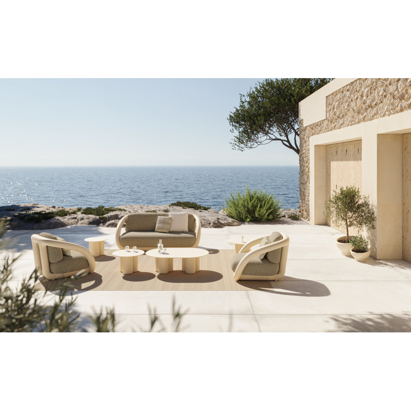 Mel Low Table 31.5", Ecru