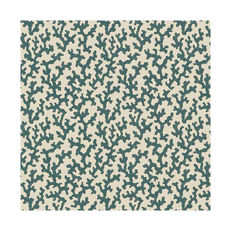 Schumacher x Veere Grenney Folly Wallpaper, Peacock Blue