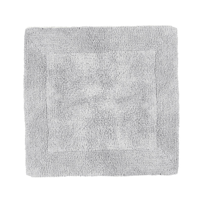 Nagelly Reversible Square Bath Mat, Dove Grey