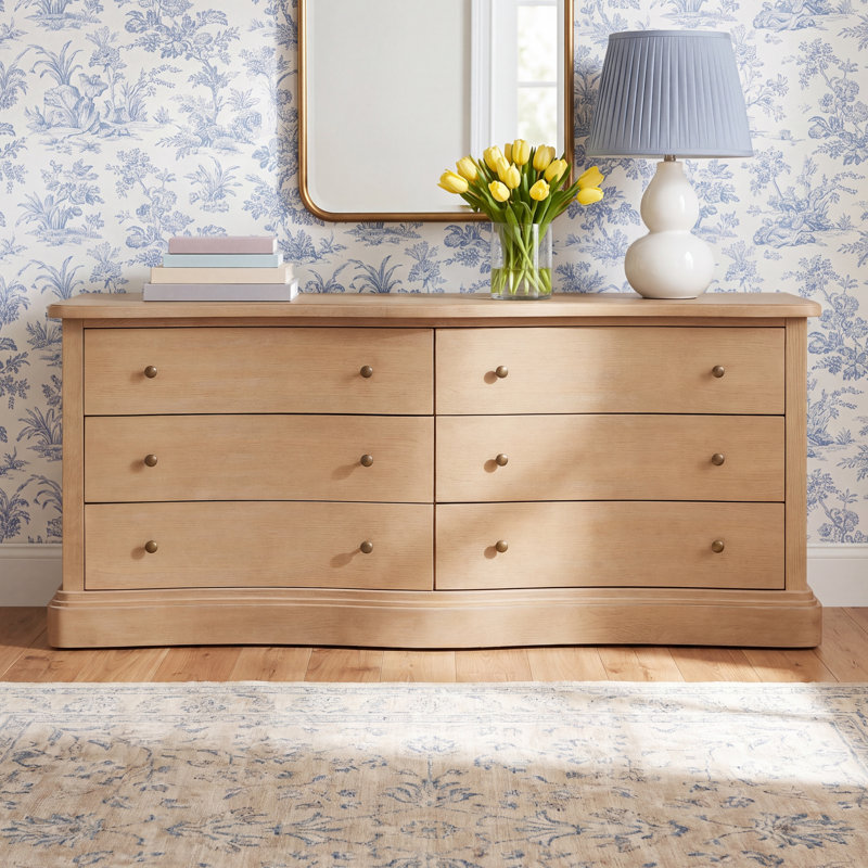 Rochelle 6 Drawer Dresser Natural, Natural
