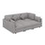 Canapé-lit modulaire, canapé modulaire en U à 5 places avec repose-pieds mobile et 2 ports USB, deux coussins décoratifs