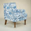 Fauteuil décoratif l 27 po avec garniture cloutée et accents floraux-1538522741