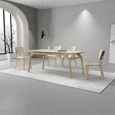Durable rock plate dining table sets