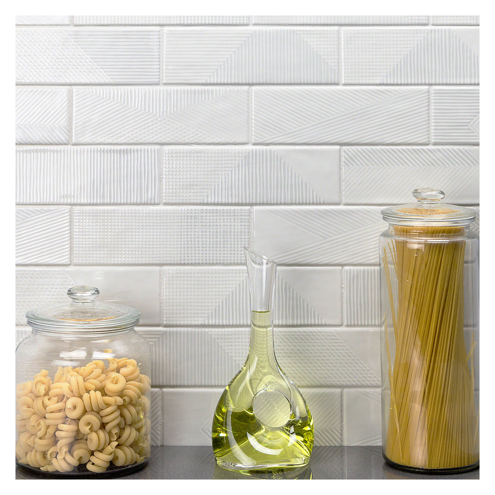 Archer 2" x 8" Ceramic Brick Look Subway Tile (5.38 sq. ft. / case), Light Gray
