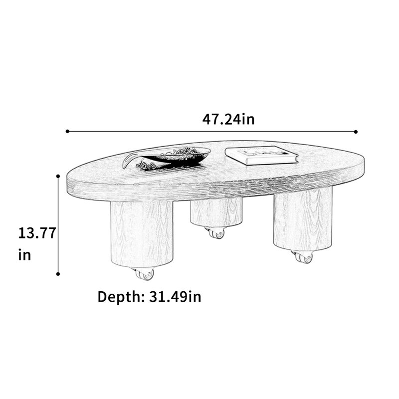 Table basse en bois massif Retro Mobile