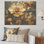 Golden Poppy Meadows III - coquelicots sur bois