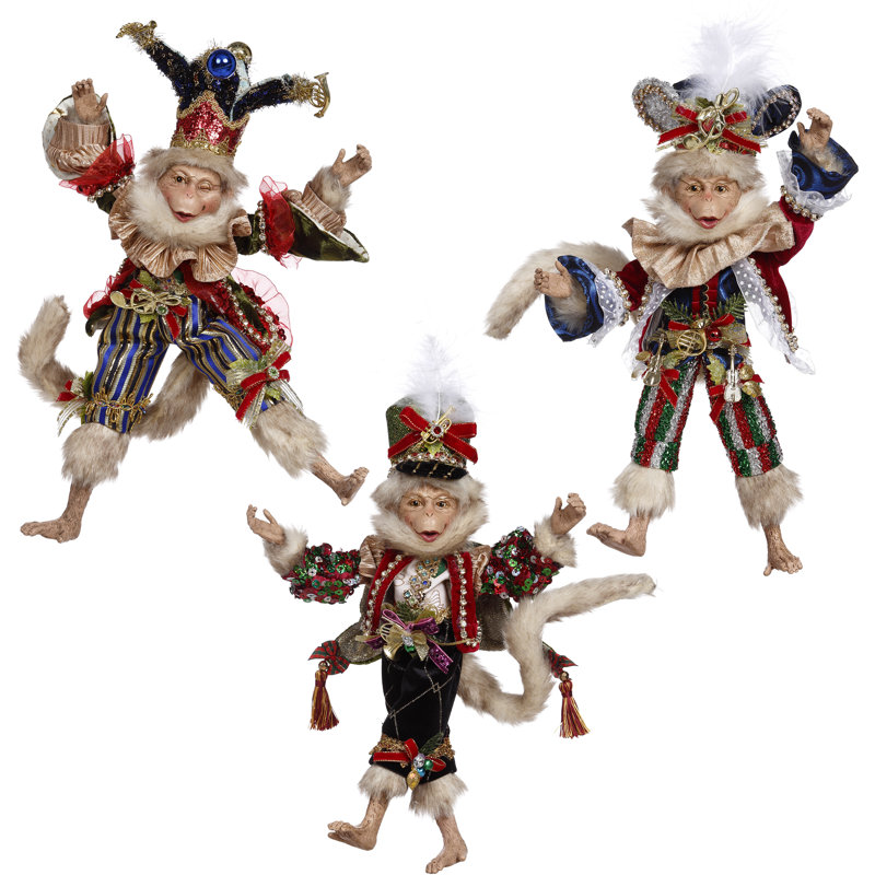 Magical Musical Monkey, Set Of 3, Small - 12 To 15 Inches