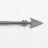 Deco WIndow Curtain Rods for Windows, 66" - 120" Extendable Metal Drapery Rod, Adjustable Curtain Rod with Decorative Arrow Finials for Living Room Bedroom, Black Matt-683627086-683627091