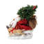 Figurine Père Noël et chien de compagnie possible