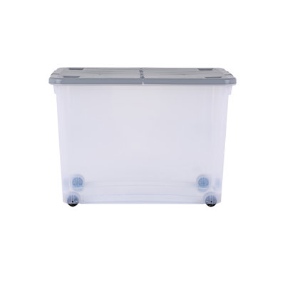 Wham 3 Piece Wheeled Box Set - Clear/Cool Grey
