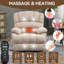 Fauteuil inclinable électrique en chenille de 23 po de large et à dossier haut avec massage par vibration à 8 points et chauffage lombaire-1403500618