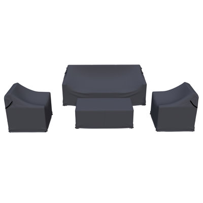 Brandtley Aluminum Conversation Set Group Seating Patio Furniture Covers by Arlmont & Co.