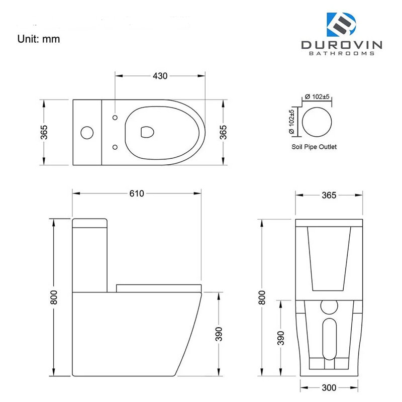 Durovin Bathrooms 3L LPF Round