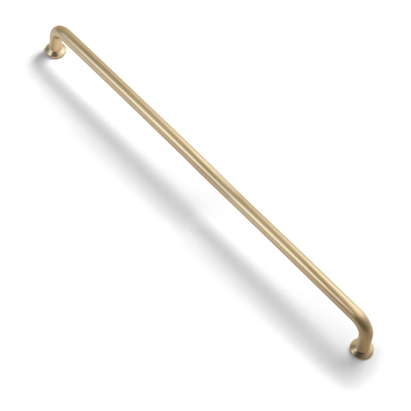 Emballage groupé de poignées barres centrales, Laiton brossé clair, 12 3/5"
