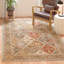 Tapis bleu clair / brun clair en laine touffeté à la main Albert-28724088