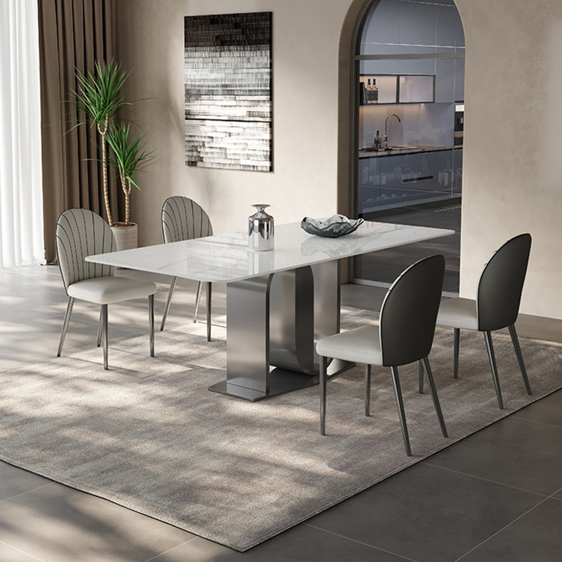Ensembles de table de salle à manger familiale légère et luxueuse, H 29,5 po x L 63 po x l 31,5 po