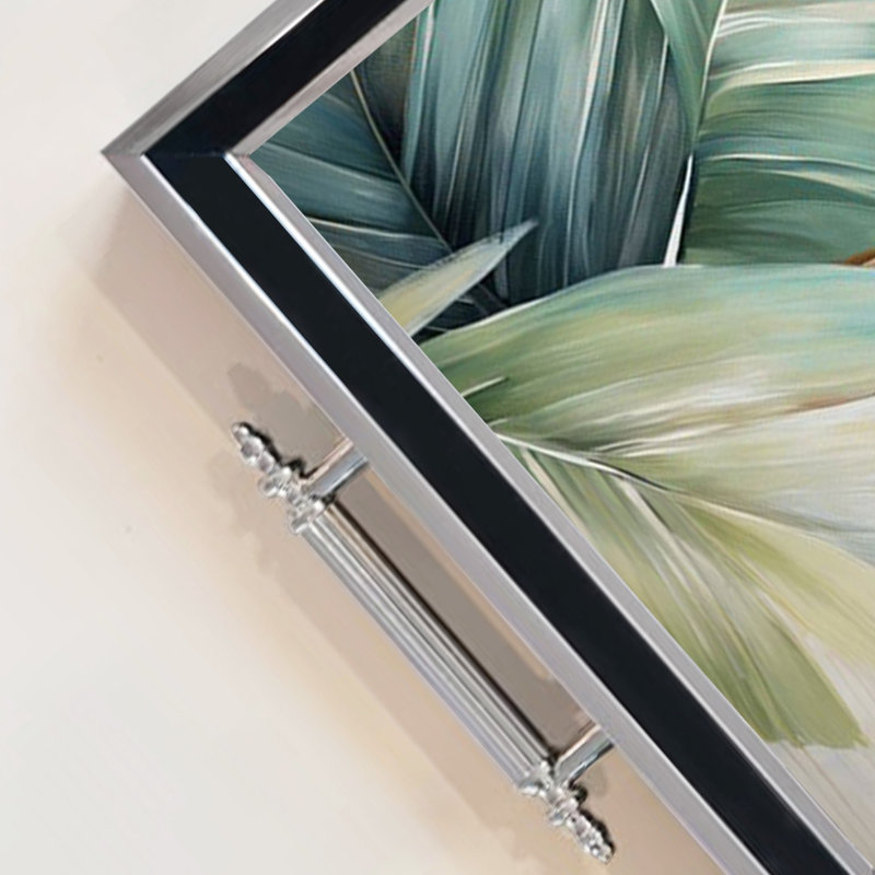 Elegant Glass Tray, 19.7 x 11.4 x 1.4 inches | 100% Durable Glass Construction | Easy to Clean with Damp Cloth | Ideal for Serving, Decorative Display, and Organizing | Stylish Addition to Home Décor