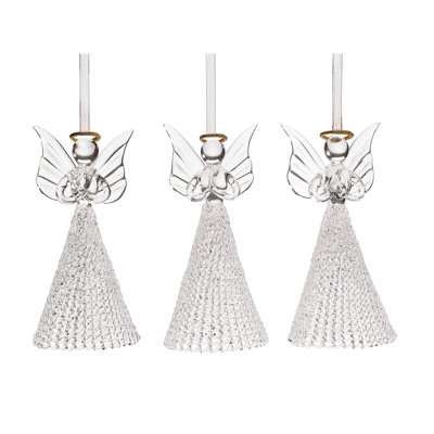 4'' Glass Holiday Shaped Ornament