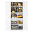 Armoire de garage en acier 69,43 pouces avec 4 tablettes réglables et 3 verrous pour bureau-1231332607