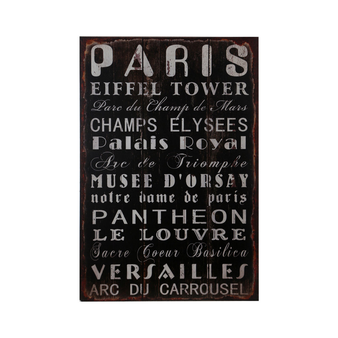 Paris Wall Décor Plaque