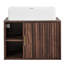 Armoire murale 24 po en noyer avec lavabo en céramique 1 porte-131634498