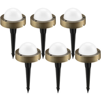 Low Voltage LED Landscape Path Lights, 12-24V AC/DC, Aluminum Outdoor LED In Ground Pathway Light, 2700K Soft White