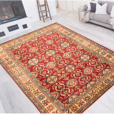 Raheesh One-of-a-Kind 9'8" X 13'1" New Age Wool Area Rug in Red
