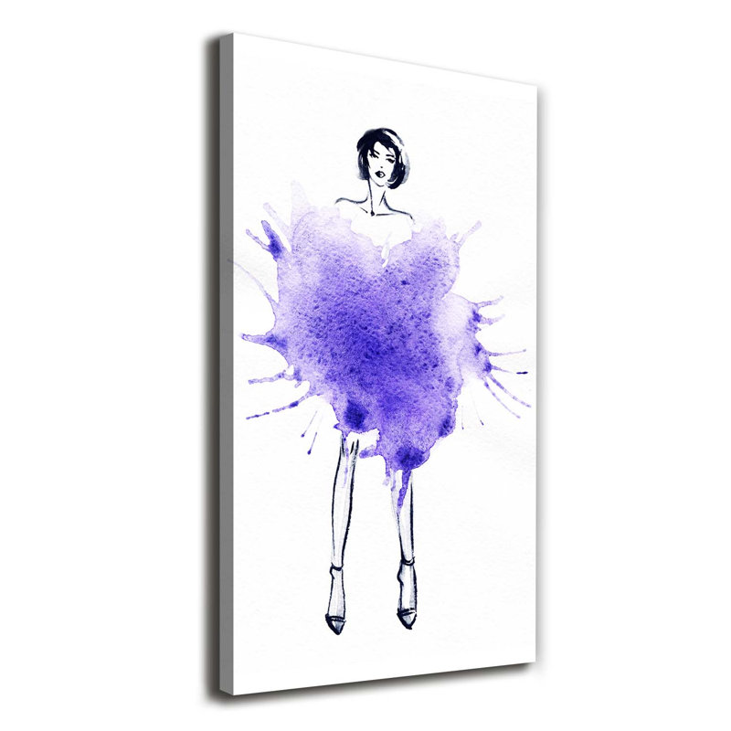 Walpole Fashion Illustration - Wrapped Canvas Print