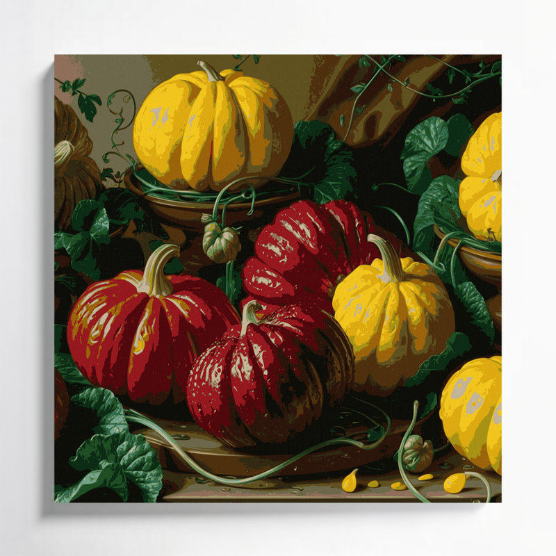 Art mural sur toile brun légumes Ulluco, 8" H x 8" W