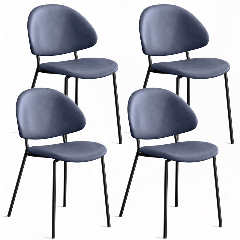 Chaise rembourrée, Bleu