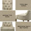 Chaise d'intérieur, ensemble de 2 chaises d'appoint, chaises capitonnées pour la maison