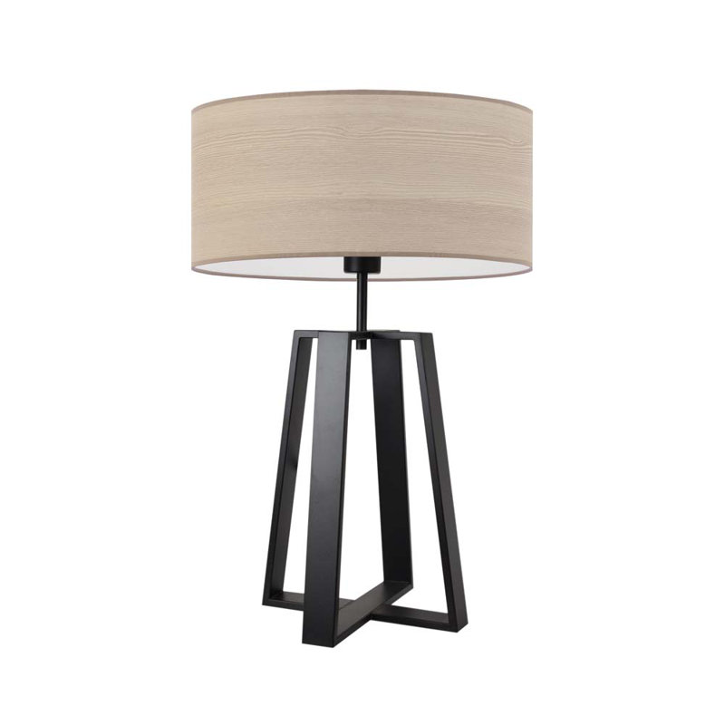 Bilyou Metal Table Lamp, Black, Beige