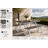 Jack 6-Person Outdoor Dining Set with Polyresin Teak Table and Two Benches, White Frame and Grey Polyresin-306792990