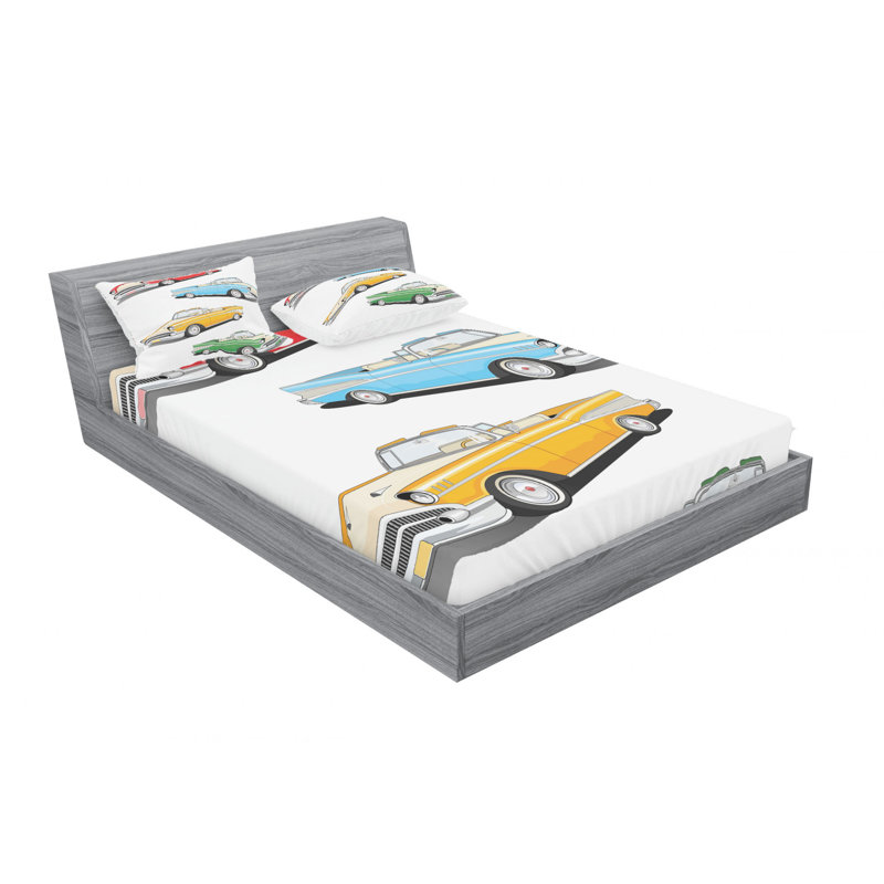 Microfiber Sheet Set, Queen Sheet Set with Fitted Sheet